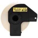 Brother DK4605 2.4 x 100 Yellow Paper Label with Red