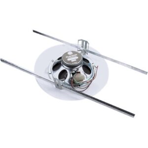 AtlasIED EZHD72W 8" In-Ceiling Speaker with 4W 25V, 70V Transformer, 51-8 Baffle and Drop Tile Support Rails