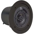 AtlasIED FAP42T-B 4" Coaxial In-Ceiling Speaker with 16W 70/100V Transformer, Ported Enclosure, Black