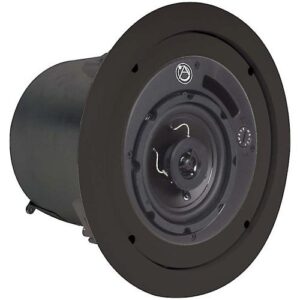 AtlasIED FAP42T-B 4" Coaxial In-Ceiling Speaker with 16W 70/100V Transformer, Ported Enclosure, Black