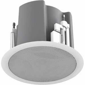 AtlasIED FAP43T-W 4.5" Coaxial In-Ceiling Speaker with 32W 70V, 100V Transformer, Ported Enclosure and Safety First Mounting System