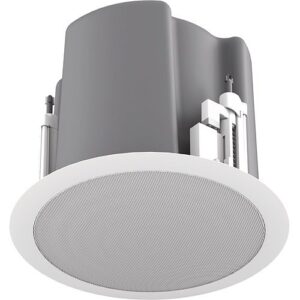 AtlasIED FAP63T-W 6.5" Coaxial In-Ceiling Speaker with 32W 70V/100V Transformer, Ported Enclosure, and Safety First Mounting System