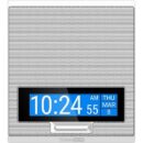 AtlasIED IP-SDMF PoE+ Indoor Wall Mount IP Speaker with LCD Display, LED Flashers, and Talkback Microphone