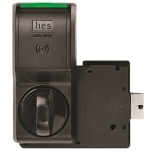 HES K200-622-B2 Integrated Wiegand Cabinet Lock, Pinch Knob, Black