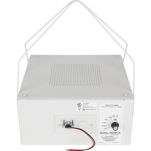 AtlasIED M1000-W 8" Dual Cone Speaker with 70V 4W Transformer and Enclosure, White