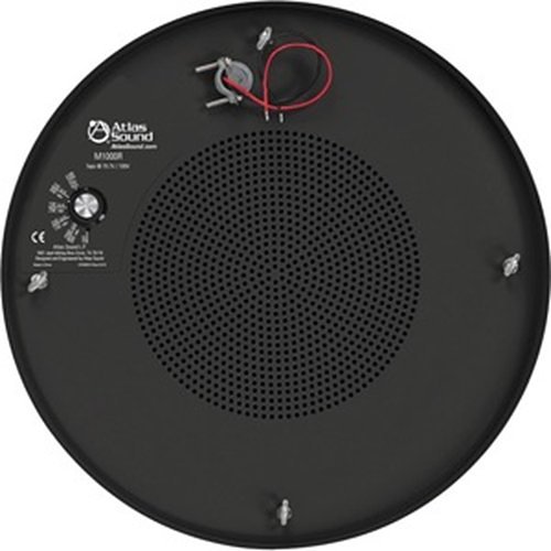 AtlasIED M1000R 8" Dual-Cone Sound Masking Speaker with 4W 70V Transformer and Enclosure, Round