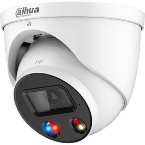 Dahua N43BU82 Lite-Series WizSense 4MP IR Turret IP Camera with Active Alarm and Analytics, 2.8mm Fixed Lens, White