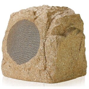 AtlasIED ROCKFA62T-BR All-Weather Outdoor Landscape Speaker with Natural Rock Aesthetic and 32W 70V Transformer