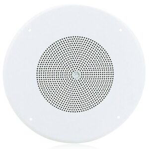 AtlasIED SD72W 8" Dual-Cone In-Ceiling Speaker with 25V, 70V 5W Transformer and 62-8 Baffle