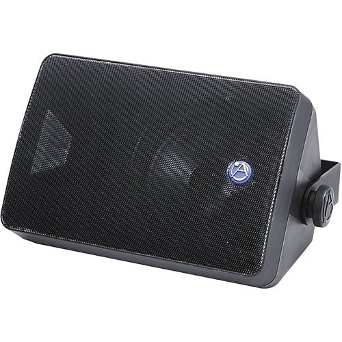 AtlasIED SM52T-B 5.25" 2-Way All-Weather Speaker with 30W 70V, 100V Transformer Pair, Black