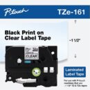 Brother TZE161 Black on Clear Laminated Tape 36mm