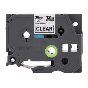 Brother TZEM65 1.4" x 26.2', White on Clear