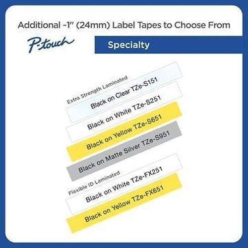 Brother TZEM851-Label Maker Tape, 0.94"ch, 26.2 foot, Black Gold