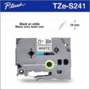 Brother TZES241 Black on White Strong Tape 18 mm