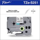 Brother TZES251 Black on White Strong Tape 24 mm