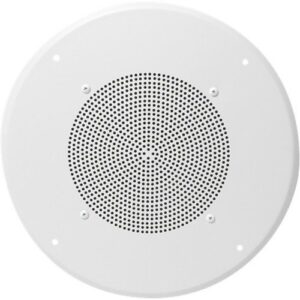 AtlasIED UHT70C-U51-8 8" In-Ceiling Speaker for Fire Signaling with 5W 70V Transformer and U51-8 Baffle