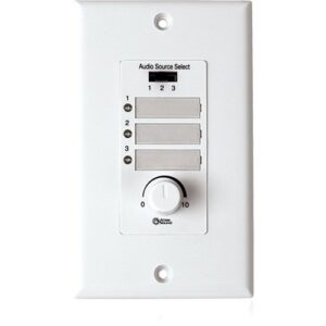 AtlasIED WPD-RISRL Wall Plate Input Select Switch with Volume Control, 10k Pot and Input Indicator, for use with AAPHD Amplifiers