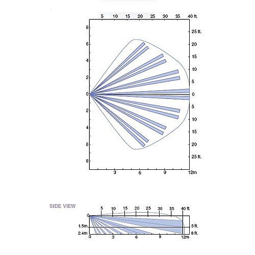 Optex MX-40PI Passive Infrared and Microwave Combination Detector with Immunity, 40' 40' Coverage